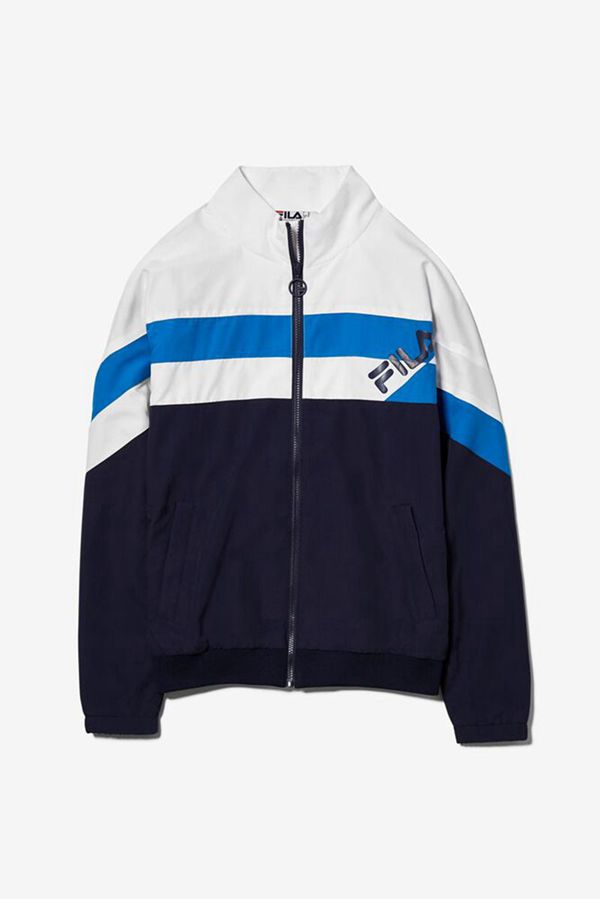 Fila Slade Track Men's Jackets - Navy/White/Blue,NZ 342-62943